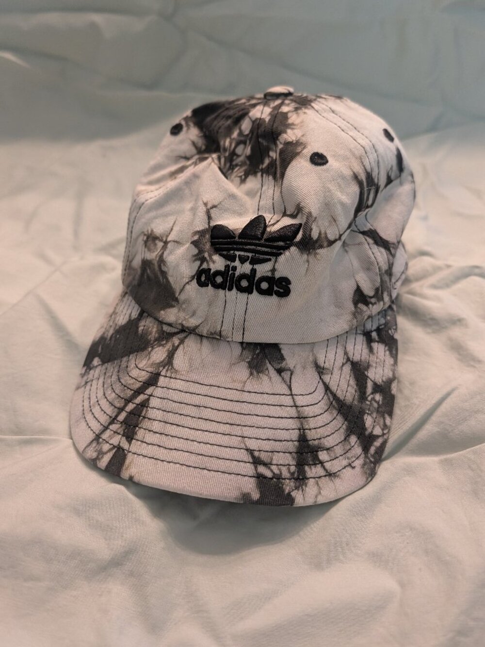 White & Black Adidas Baseball Hat